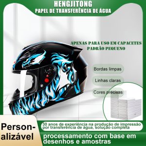 Personalização de autocolante de água para capacete