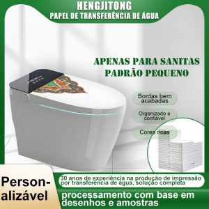 Personalização de autocolantes para água de sanita