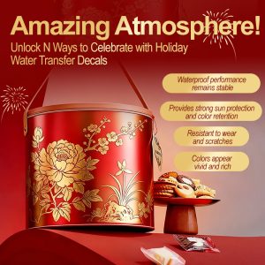 New Year Decorative Water Transfer Decals Product Differentiation DIY Waterproof UV-Resistant Non-Peeling