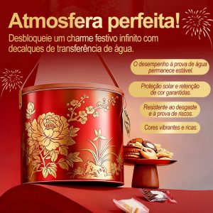 Decalques decorativos para transferência de água para festas de fim de ano Diferencial do produto DIY à prova d'água resistente aos raios UV não descasca