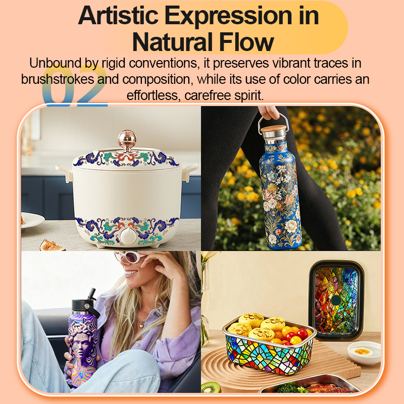 Thermos Homeware Water Transfer Decals Product Differentiation DIY Waterproof Non-Peeling - Image 3